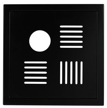 Bild på NT Golvsil design symmetri 20x20 svart matt med uthugg